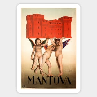 MANTOVA ITALY Mantua Baby Fairies Enchanted Vintage Italian Travel Sticker